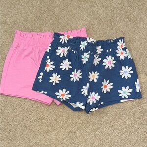 Pink and Floral Print Shorts